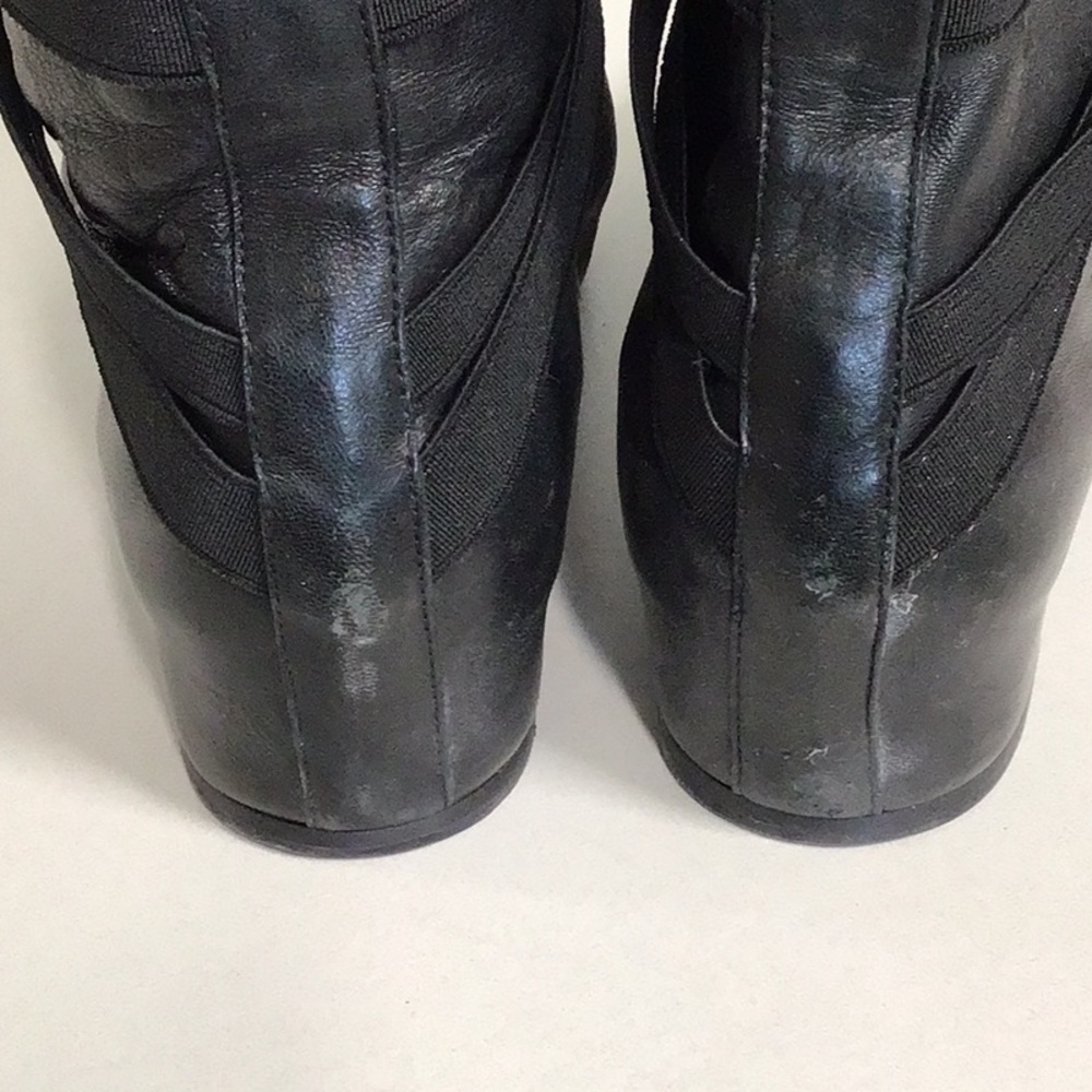 Stuart Weitzman Elastic Strap Bootie, Wedge Heel - image 5